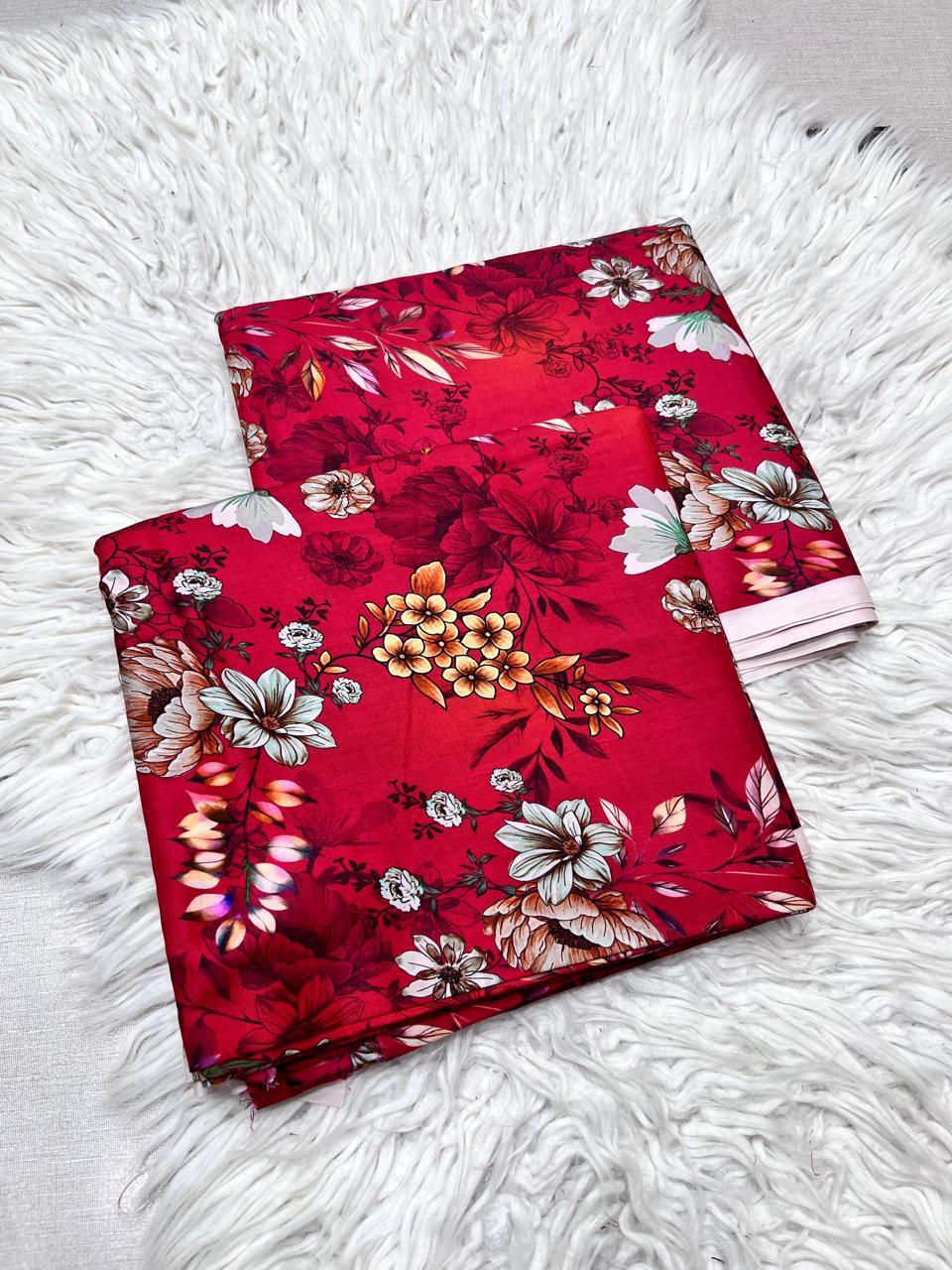 2Pc Linen Allover Unstitched Suit - 0094