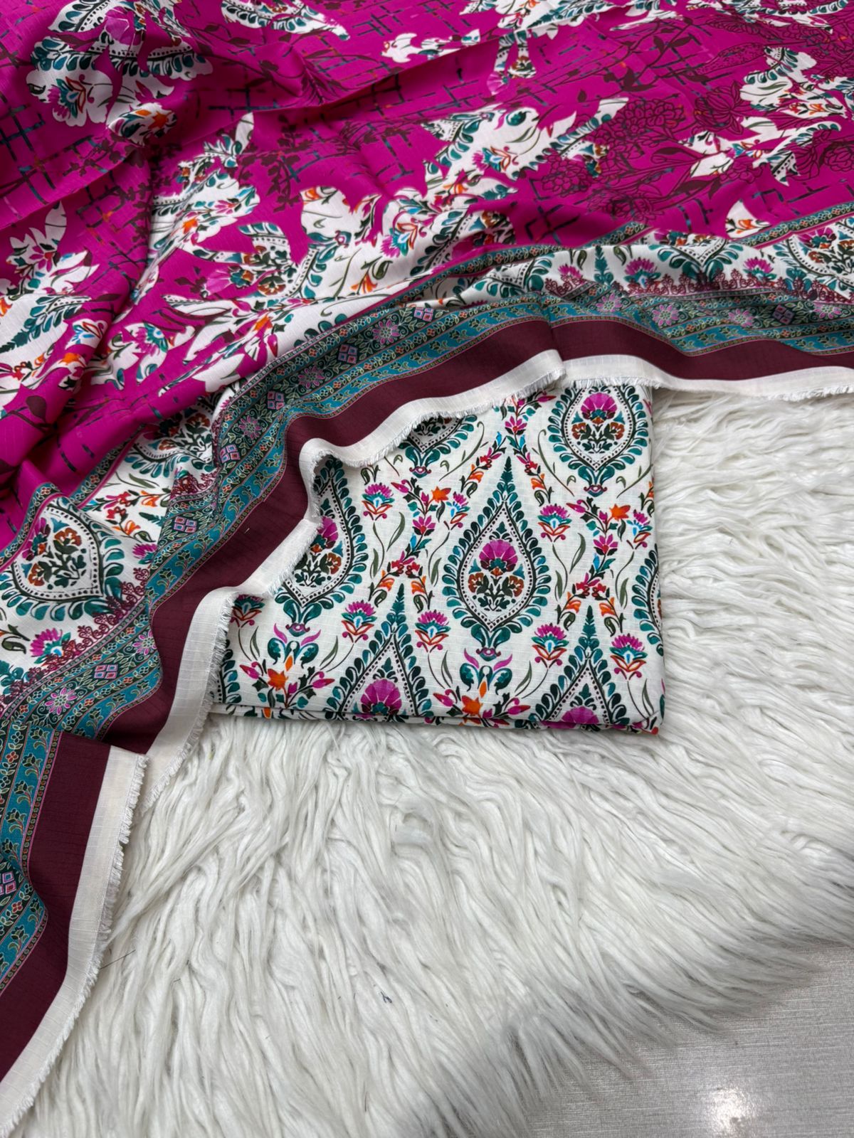 3Pc BanaDoria Linen Allover Suit - 400