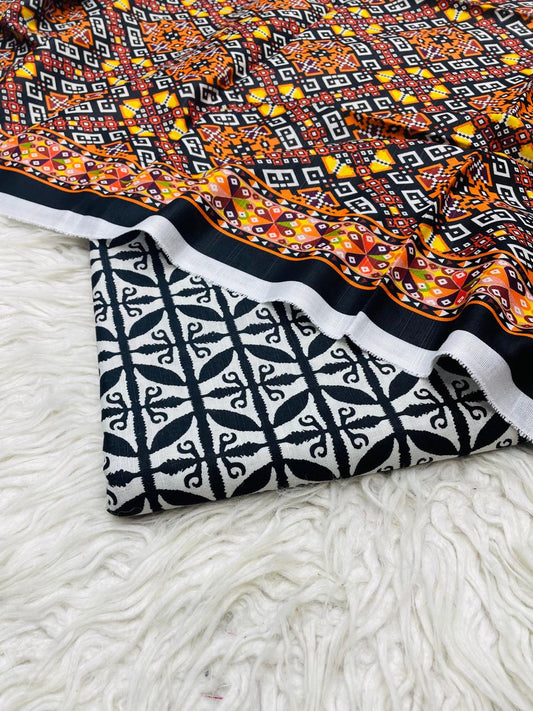 3Pc Slub Khaddar Allover Suit - 0092