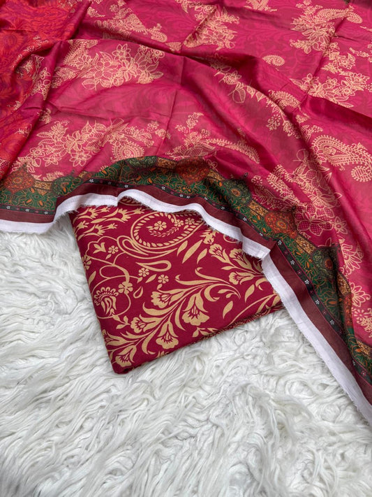 3Pc Supima Lawn Allover Suit  - #37184