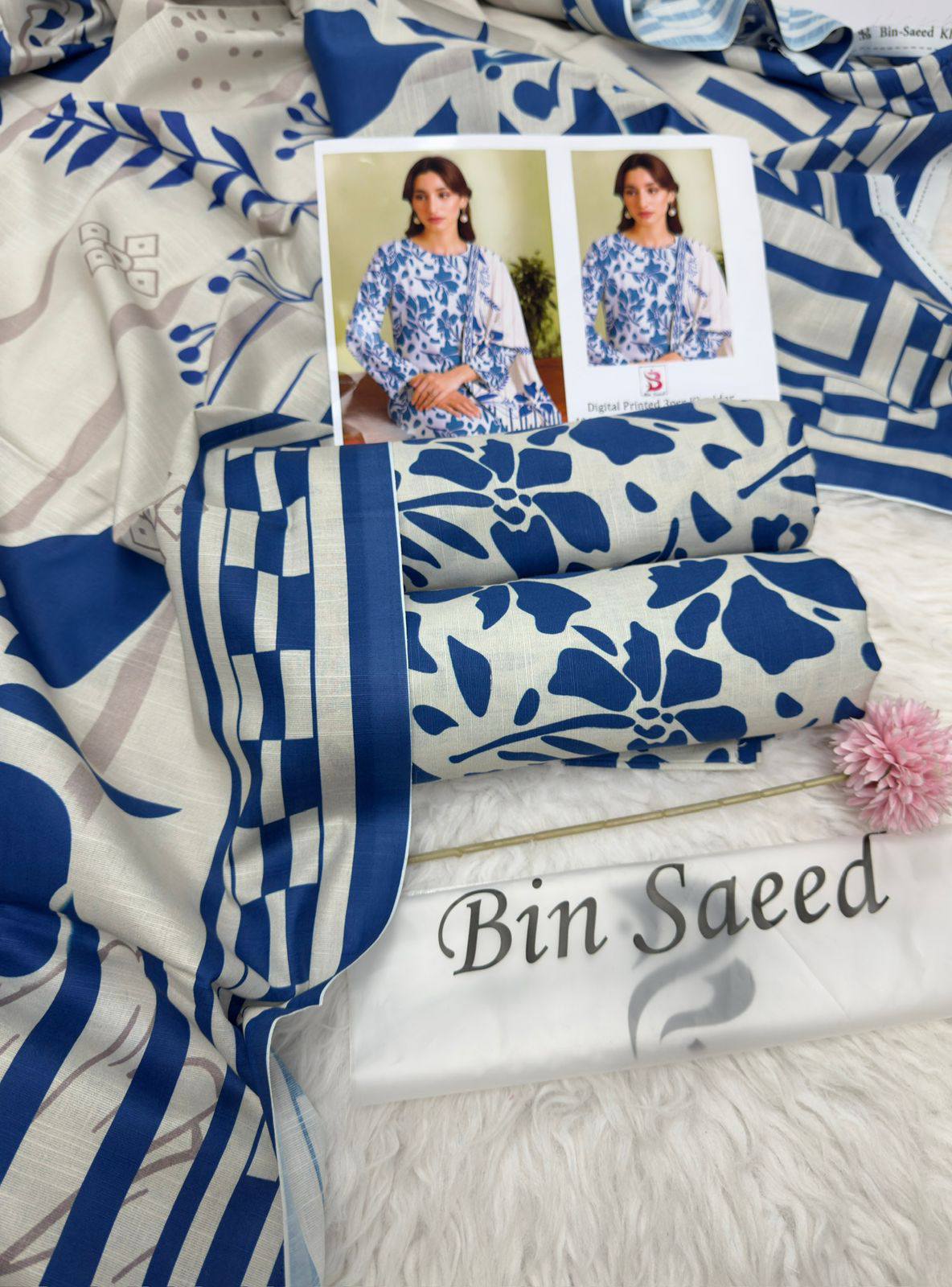 3Pc Slub Khaddar Allover Suit - 0076