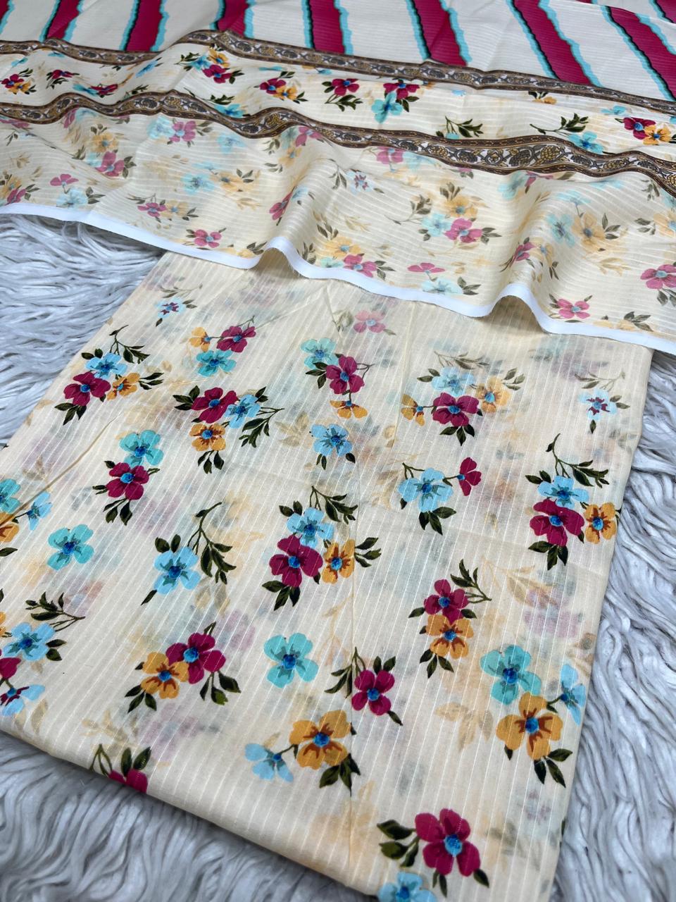 2Pc Sapphire Lawn Bana Dora Kameez & Printed Lawn Duppata Vol-3204