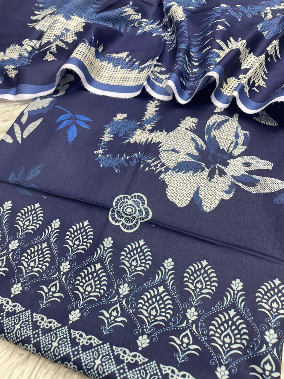 2Pc Lawn Kameez & Duppata Printed Suit Vol-09