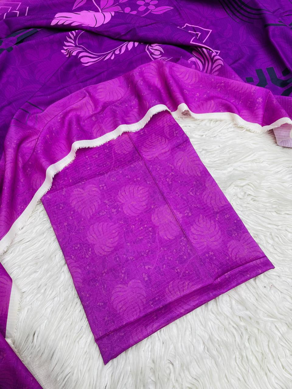 2 PC LINEN BANA DORA AL KARAM KAMEEZ & DUPATTA VOL-3169