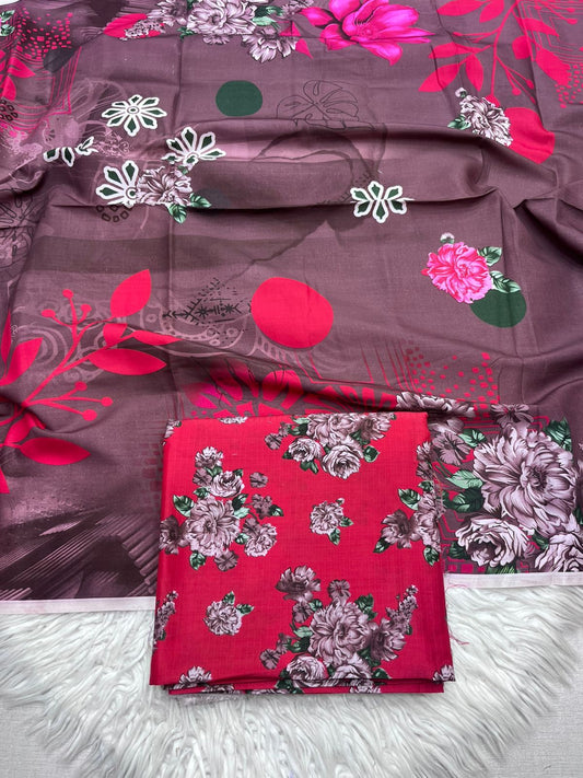 3Pc BanaDora Linen Allover Suit - 404