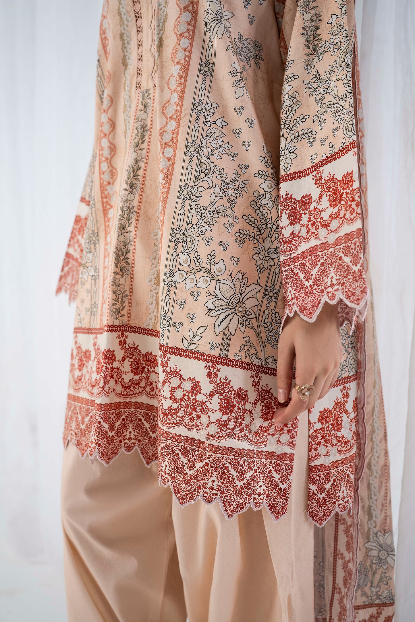 3PC Firdous Cambric Printed Unstitched Suit Vol-0095