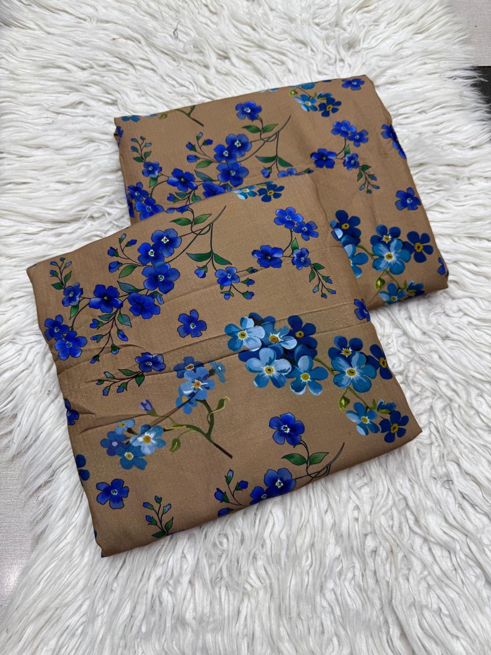 2Pc Bana Doria Linen Unstitched Suit - #42089