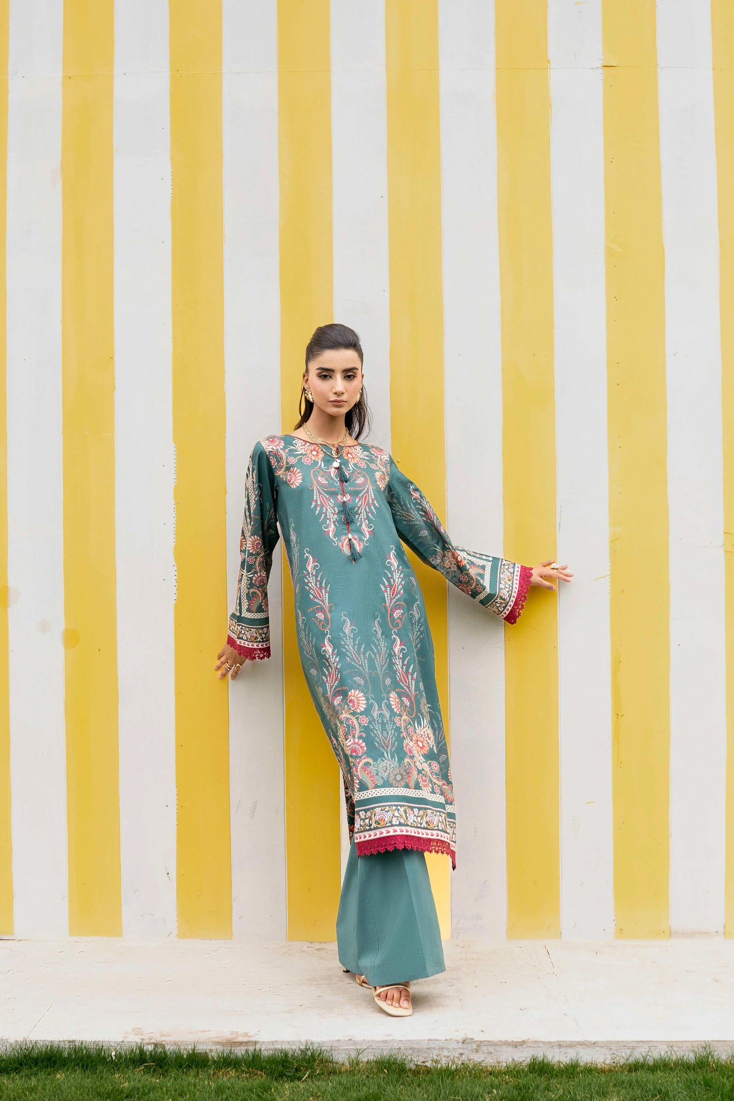 Firdous - Printed - Lawn - 3pc - D914
