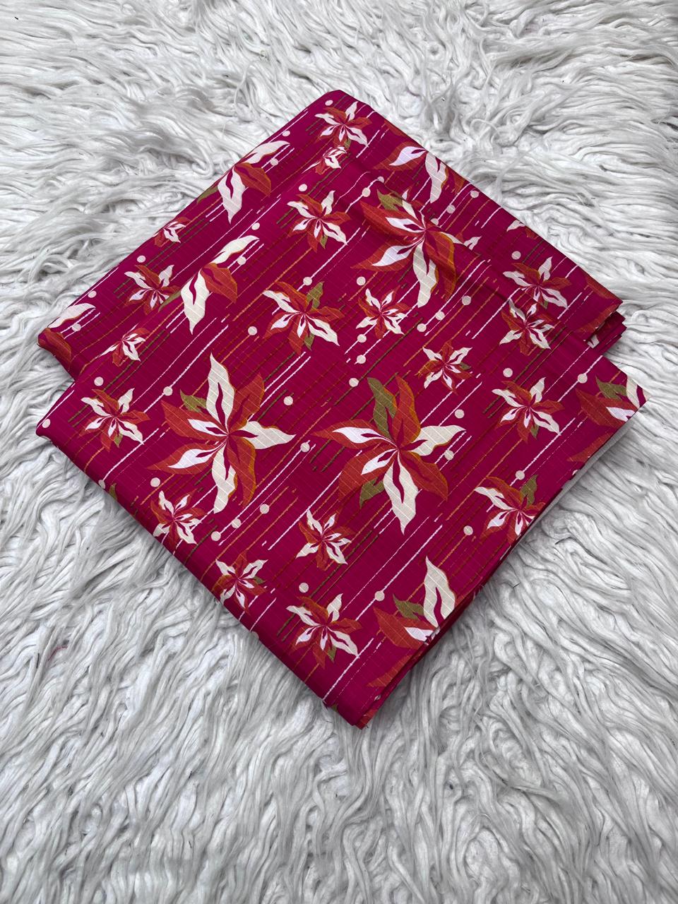 2Pc Bana Dora Linen Allover Suit Vol-3171