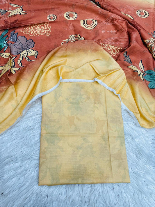 2 PC LINEN BANA DORA AL KARAM KAMEEZ & DUPATTA VOL-3169