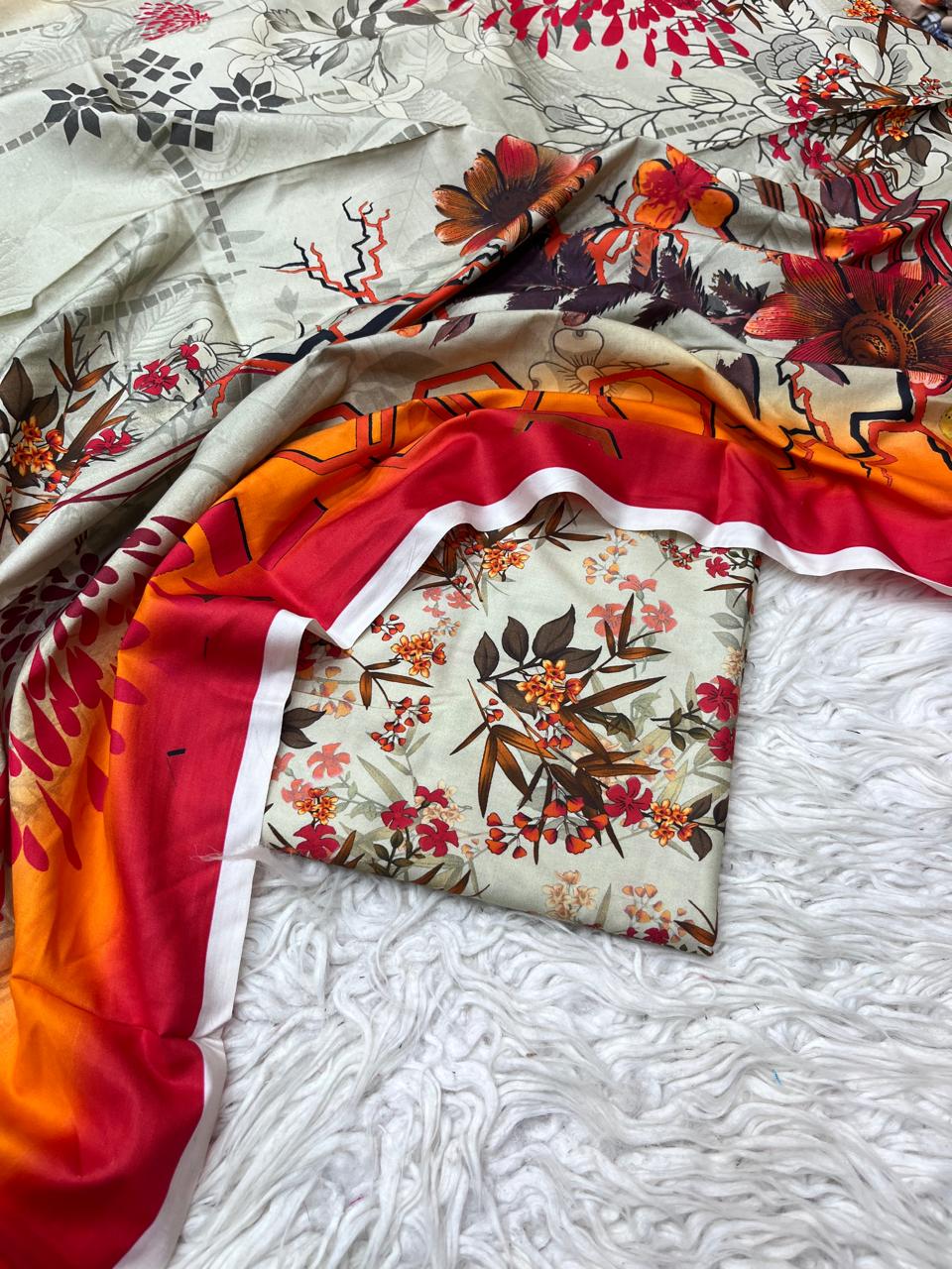 2Pc Linen Kameez & Dupatta Suit D-43039