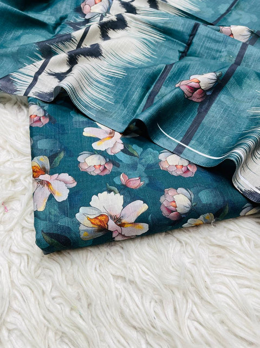 3 PC Slub Khaddar Allover Unstitched Suit Vol-0120