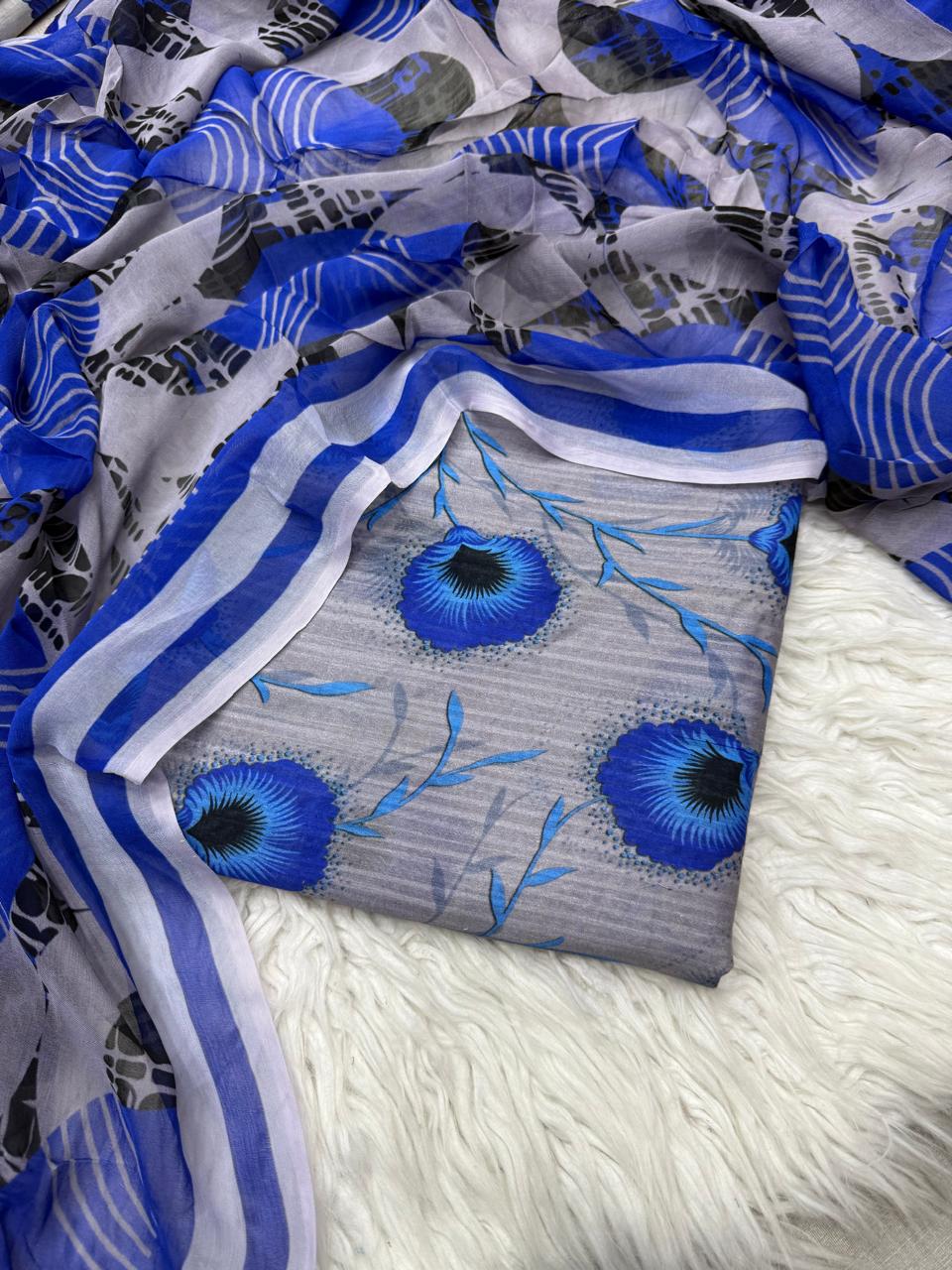 3Pc Lawn Bana Dora Suit Vol-314