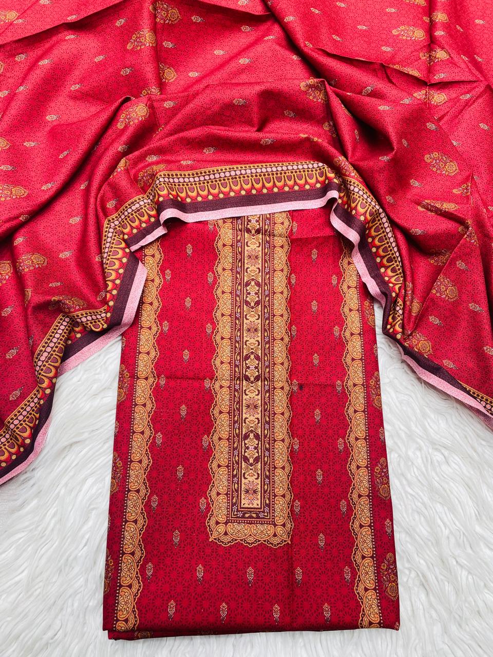 2 PC Dhanak Printed Kameez & Dupatta Unstitched Suit Vol-3103