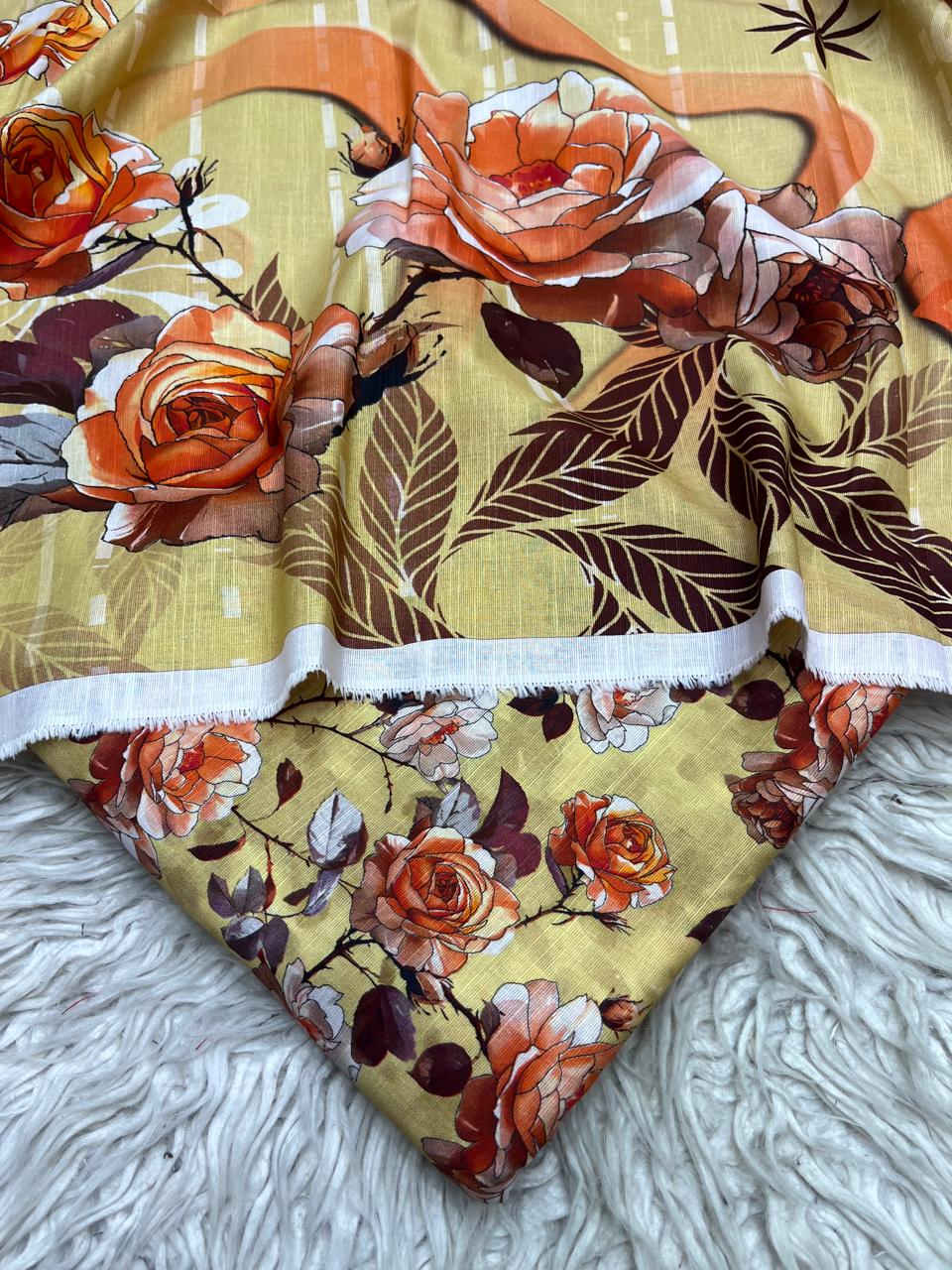 3Pc Slub Khaddar Unstitched Suit Vol-458