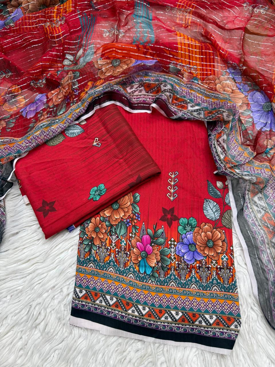 2Pc Al Karam Kameez & Dupatta - 87