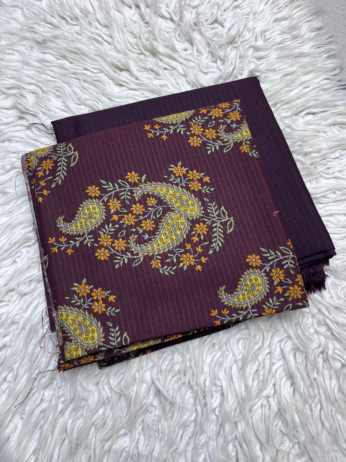 2Pc BanaDora Dhanak Unstitched Suit - 0089