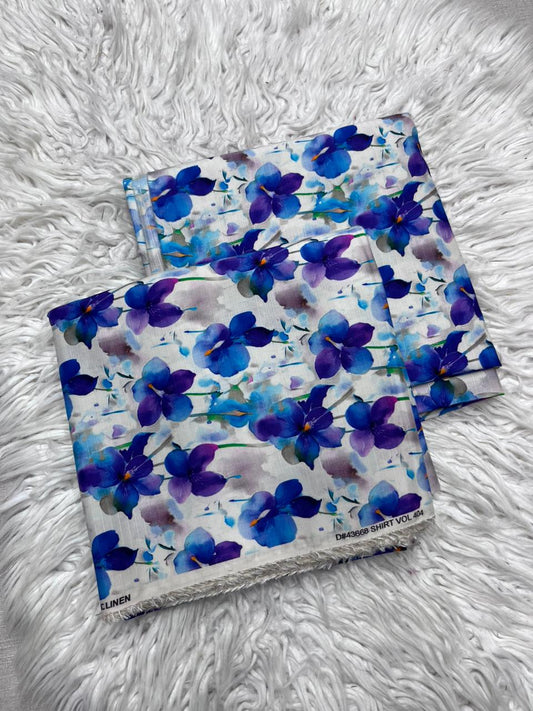 2Pc BanaDora Linen Allover Suit - 404