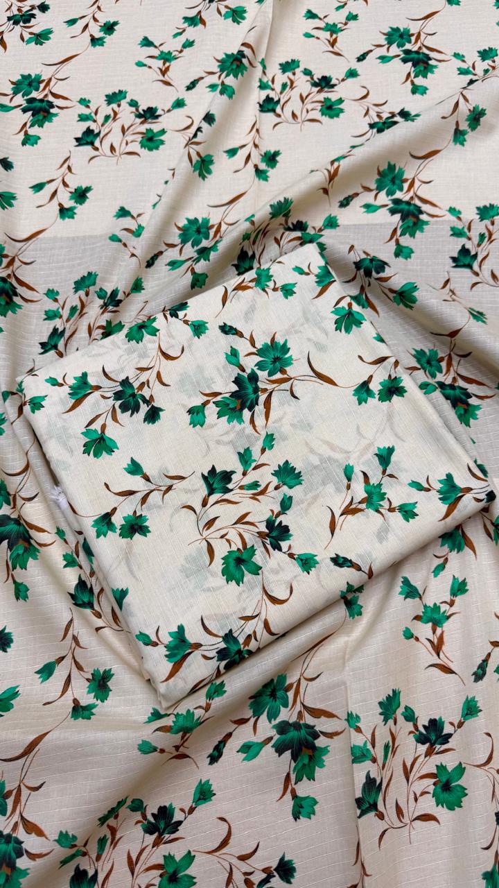 2Pc Lawn Unstitched Suit #8402