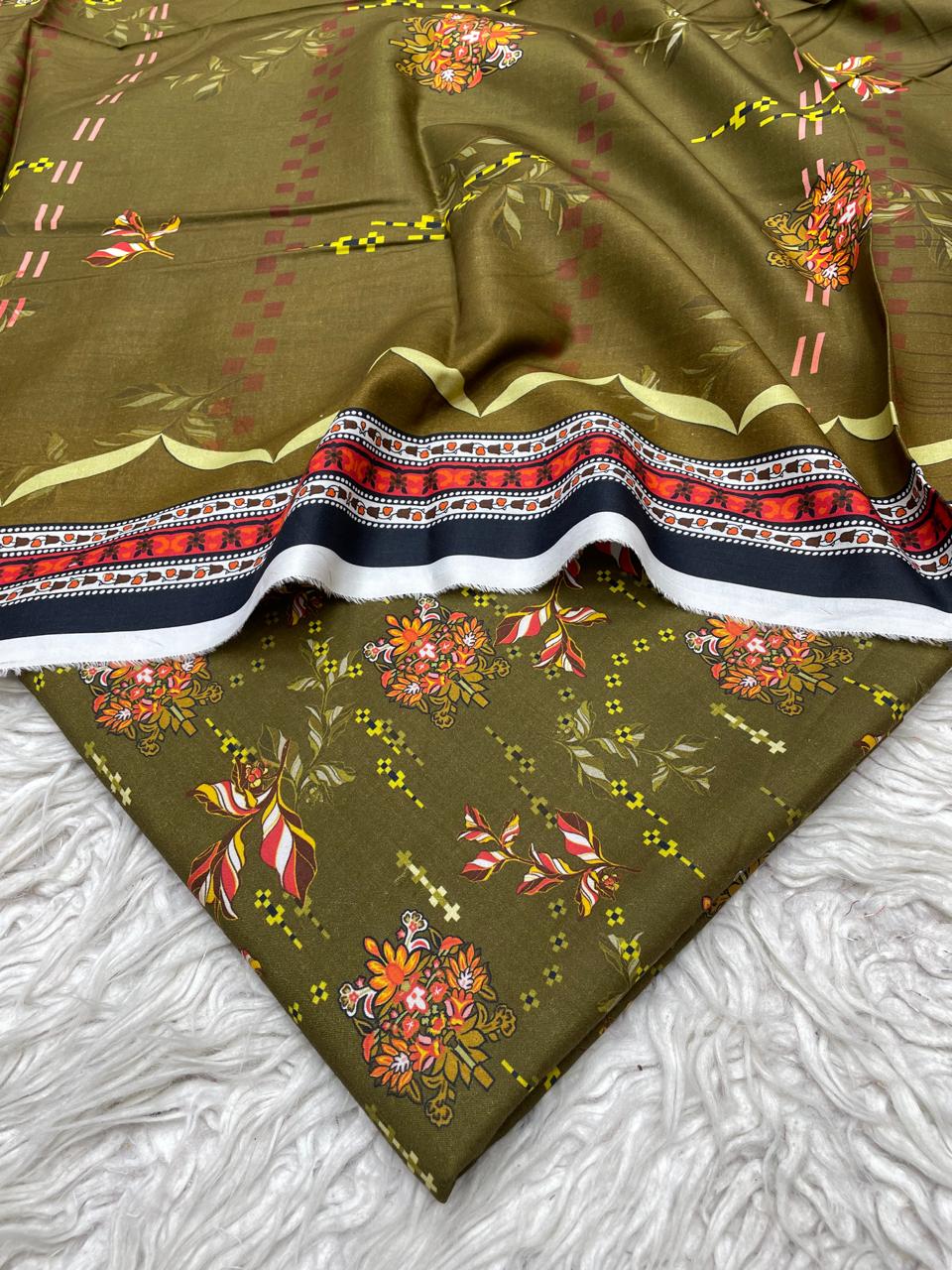 2Pc Linen Kameez & Dupatta Suit D-43040