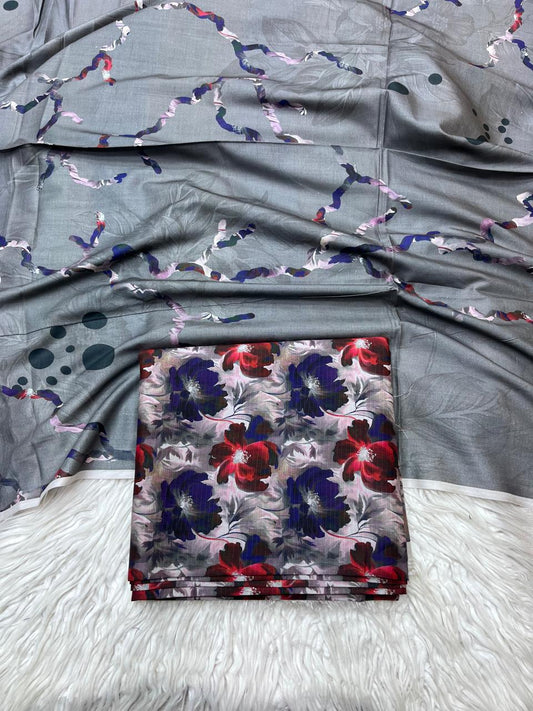 3Pc BanaDoria Linen Allover Suit - 400