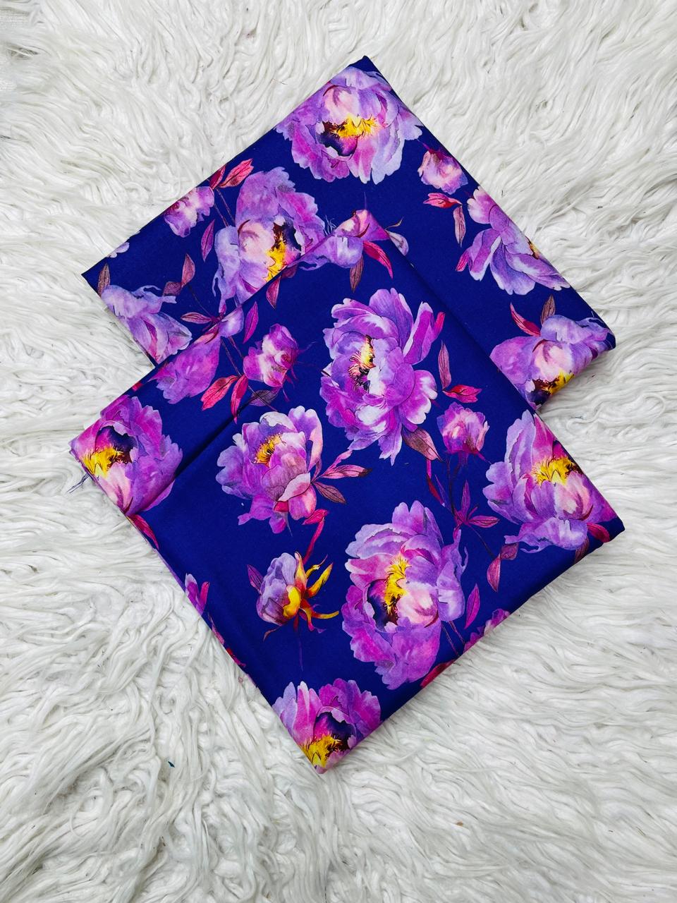 2 PC Linen Allover Unstitched Suit Vol-408