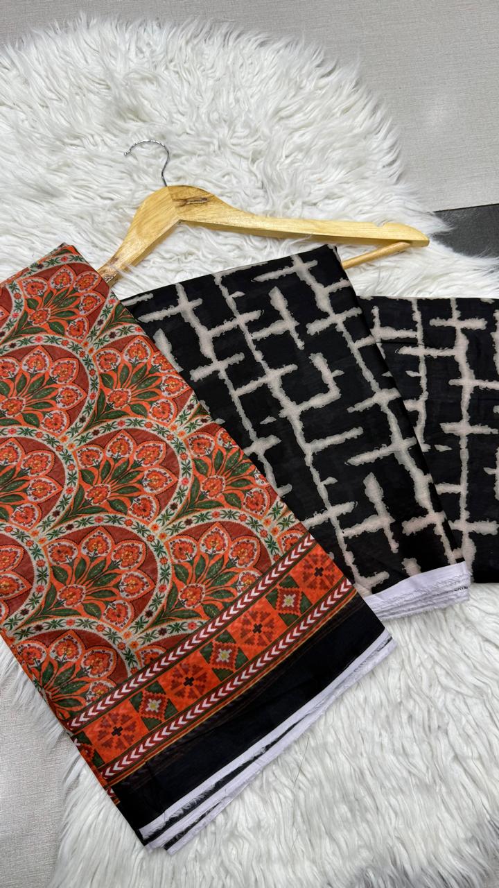 3Pc Supima Lawn Allover Suit - #40501