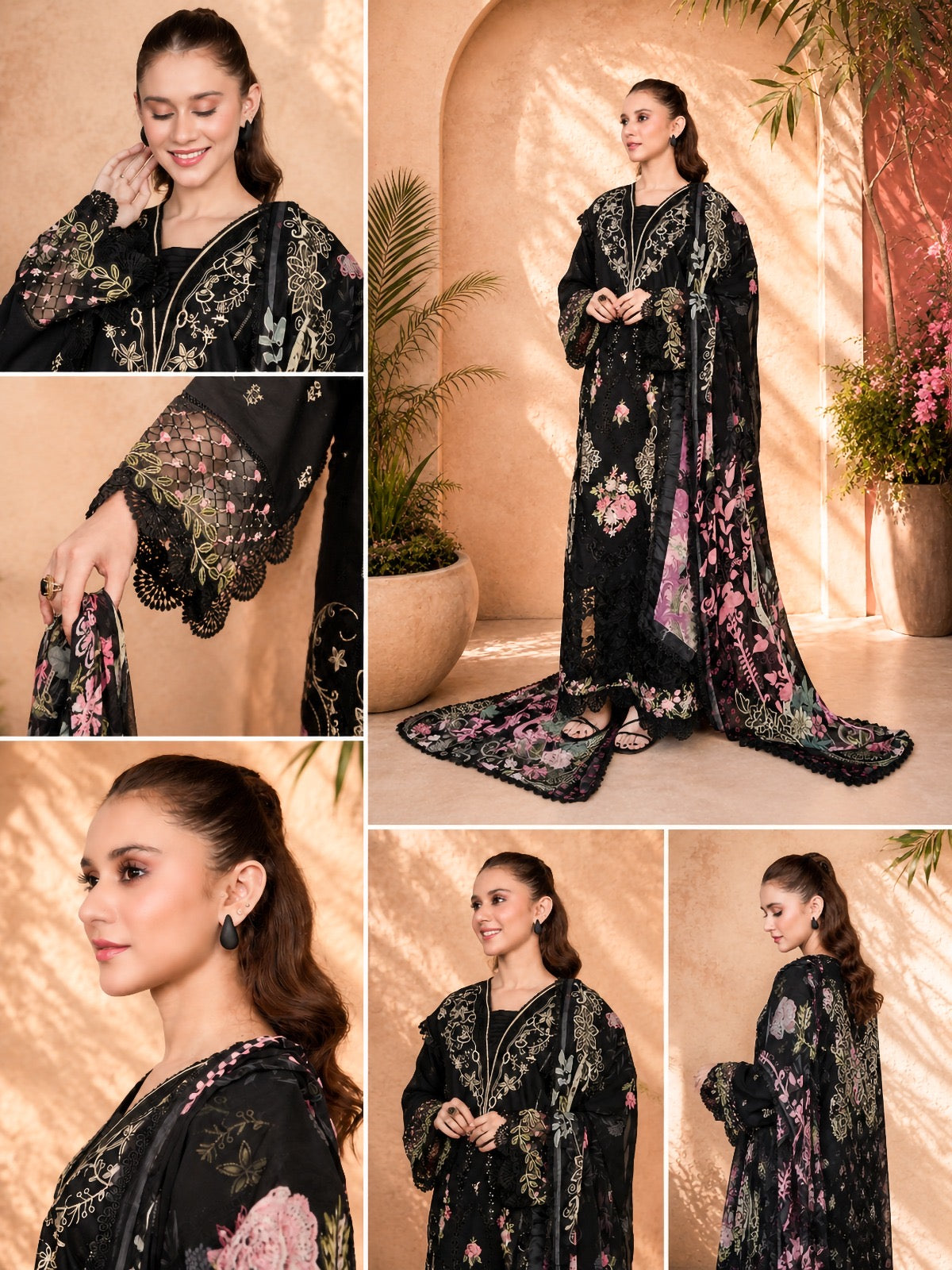 NOURA LUXURY ROYALE EMBROIDERED DRESS