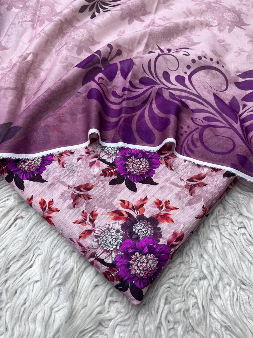 3Pc Sapphire Bana Dora Lawn Suit Vol-0125