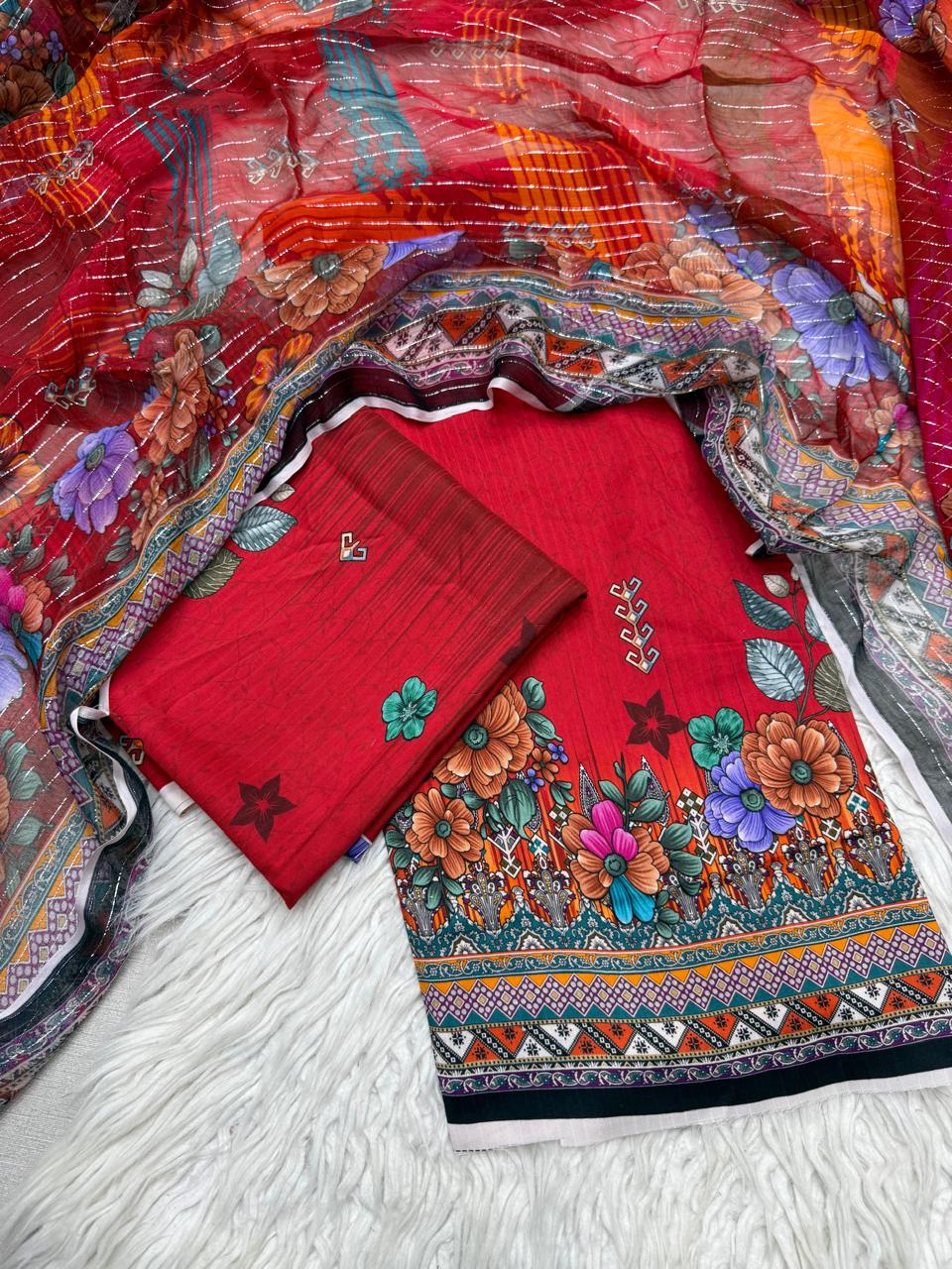 2Pc Al Karam Kameez & Dupatta - 87