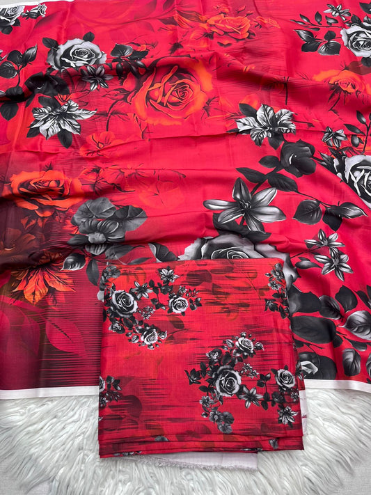 3Pc BanaDora Linen Allover Suit - 404