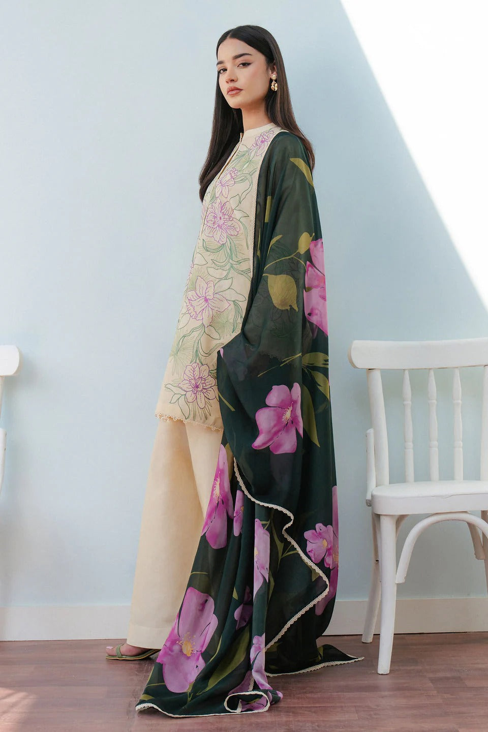 Ricamo 3 Piece Lawn Suit - Aelia