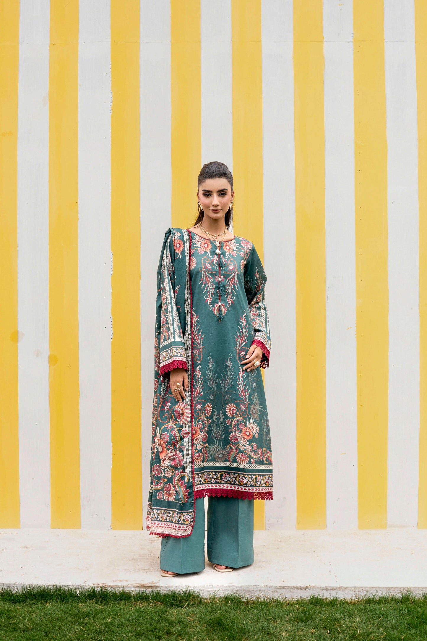 Firdous - Printed - Lawn - 3pc - D914