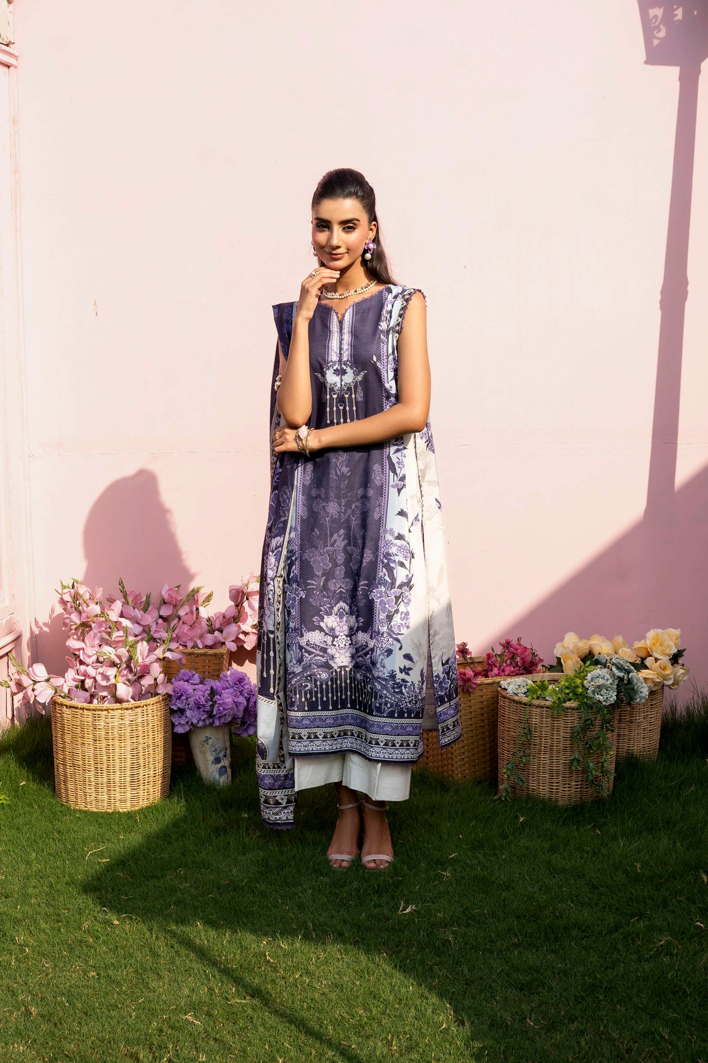 Firdous - Printed - Lawn - 3pc - D928