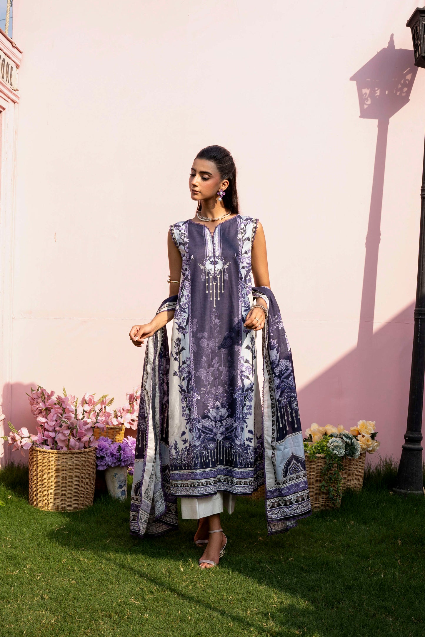 Firdous - Printed - Lawn - 3pc - D928