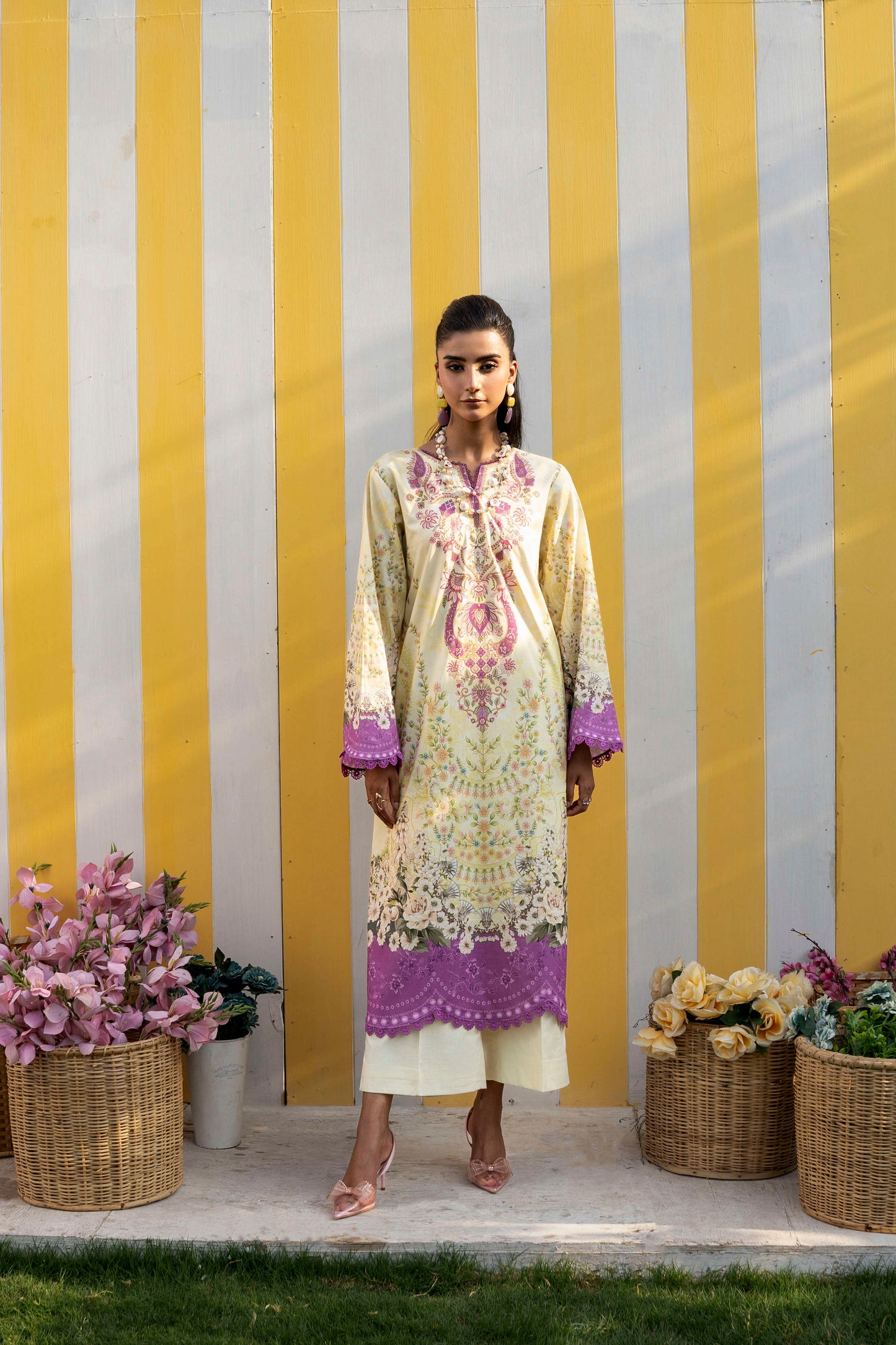 Firdous - Printed - Lawn - 3pc - D915