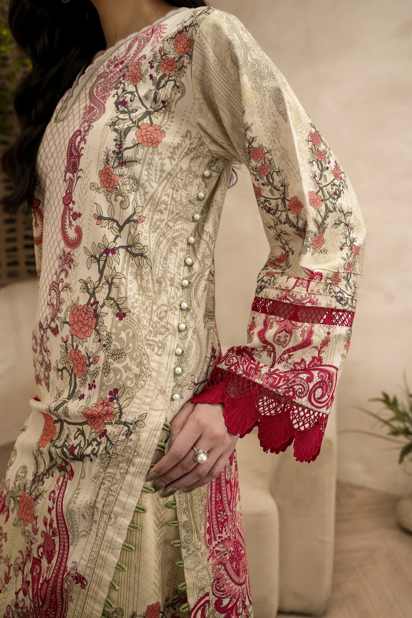 3PC Firdous Lawn Unstiched Suit Vol-006