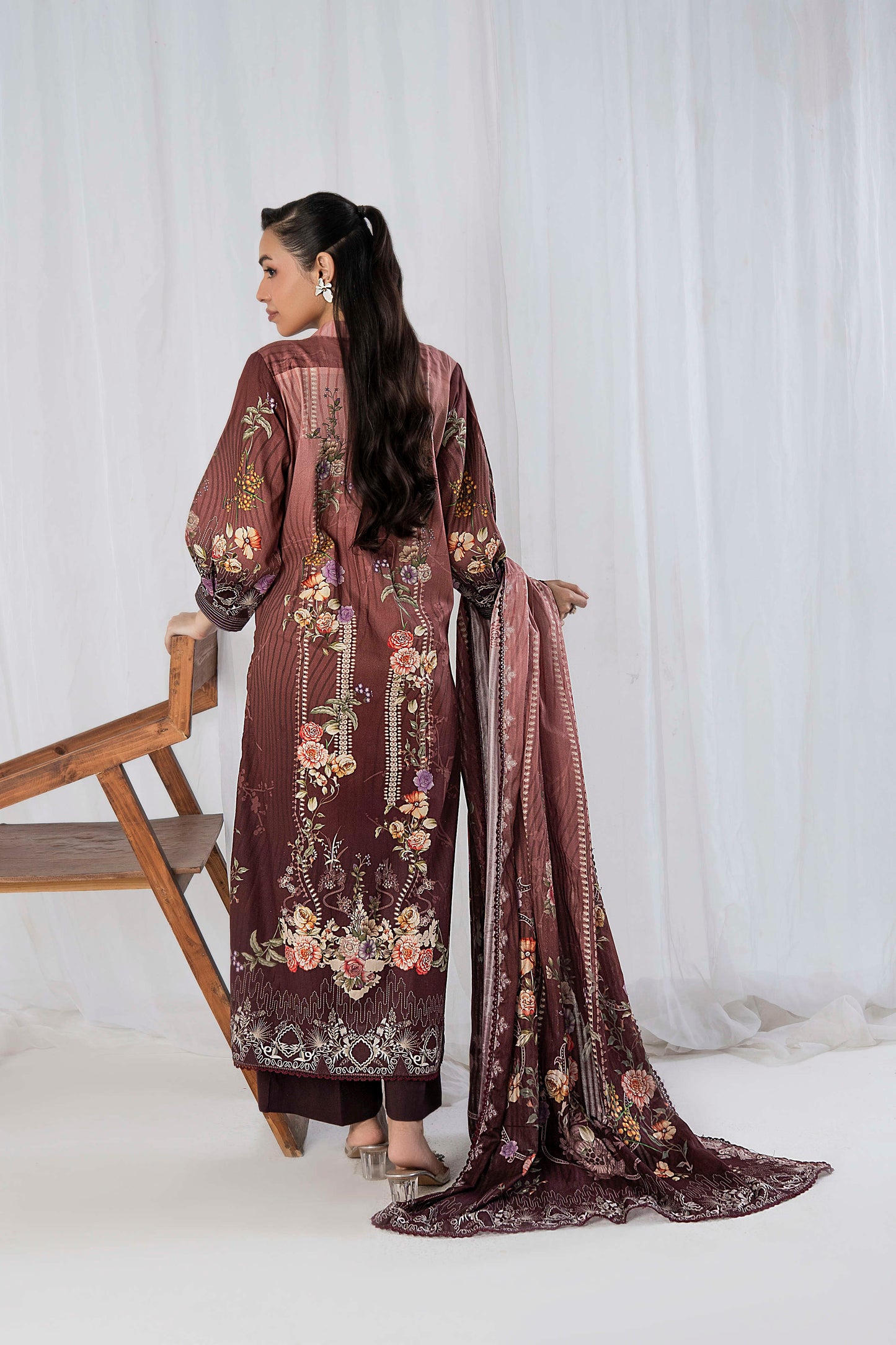 3PC Firdous Cambric Printed Unstitched Suit Vol-0095