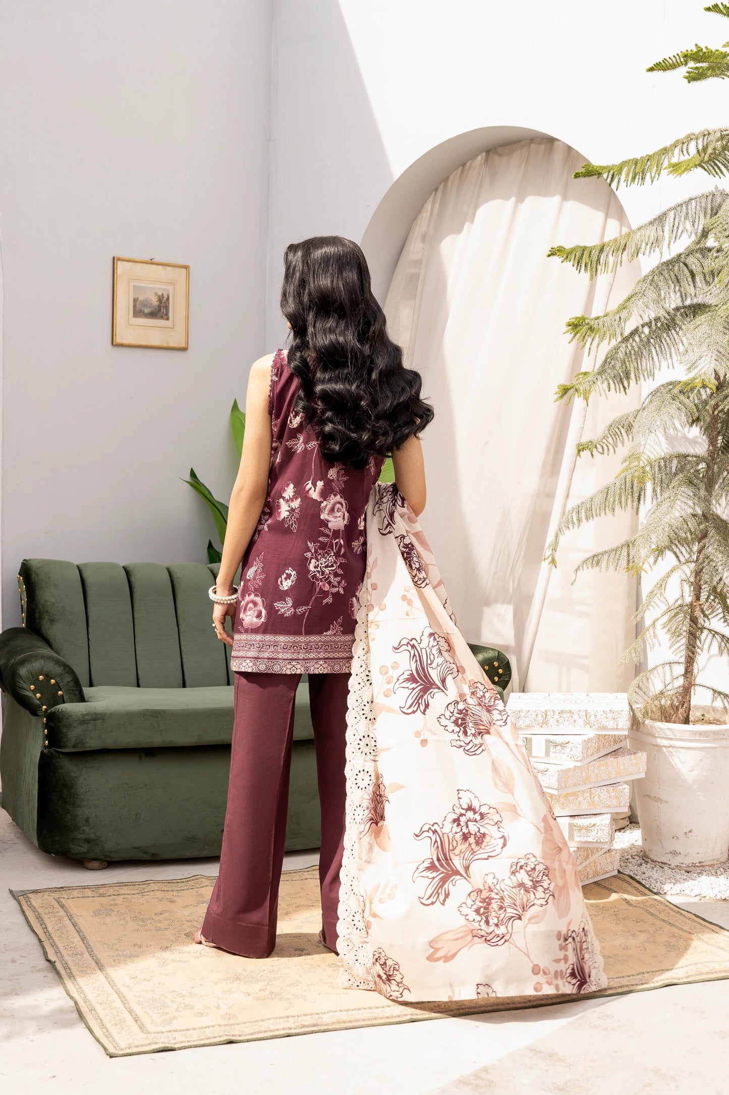 Firdous - Embroidered - Printed - Lawn - 3pc - D710