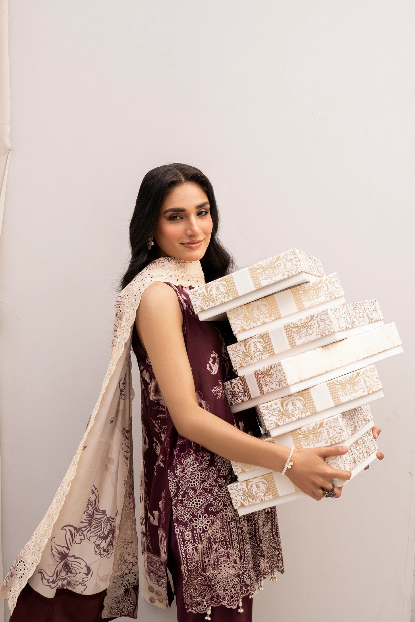 Firdous - Embroidered - Printed - Lawn - 3pc - D710