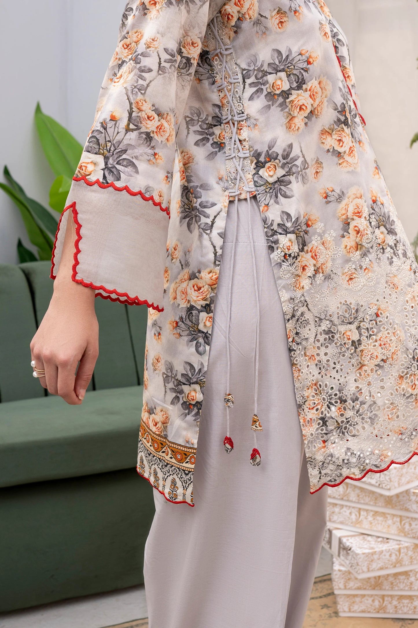 Firdous - Embroidered - Printed - Lawn - 3pc - D773
