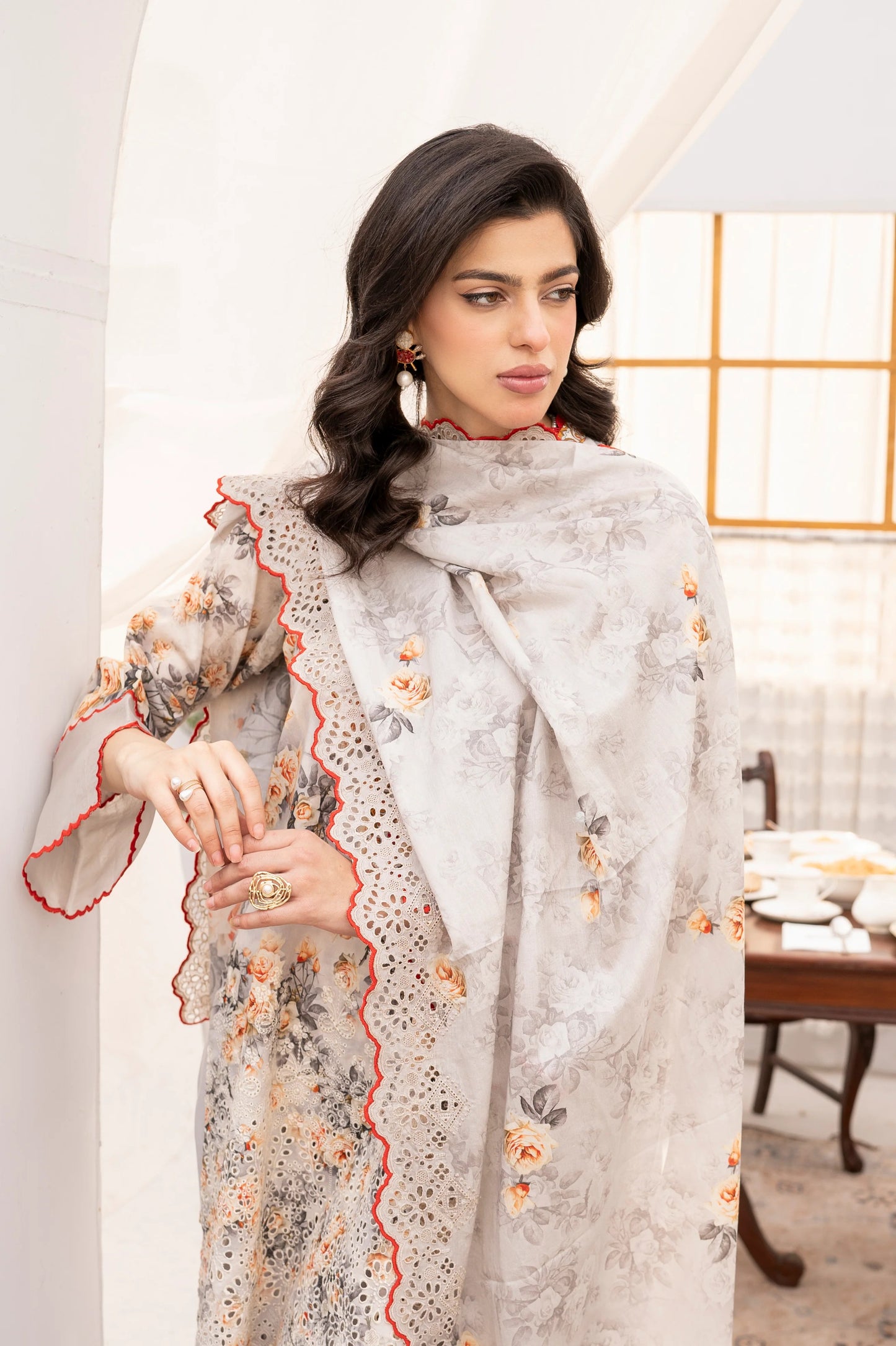Firdous - Embroidered - Printed - Lawn - 3pc - D773