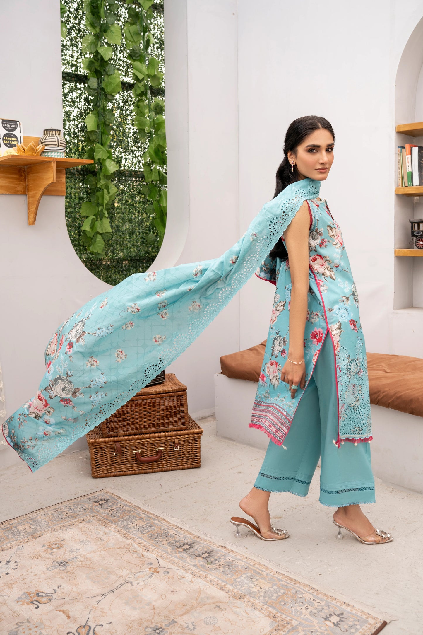 Firdous - Embroidered - Printed - Lawn - 3pc - D774