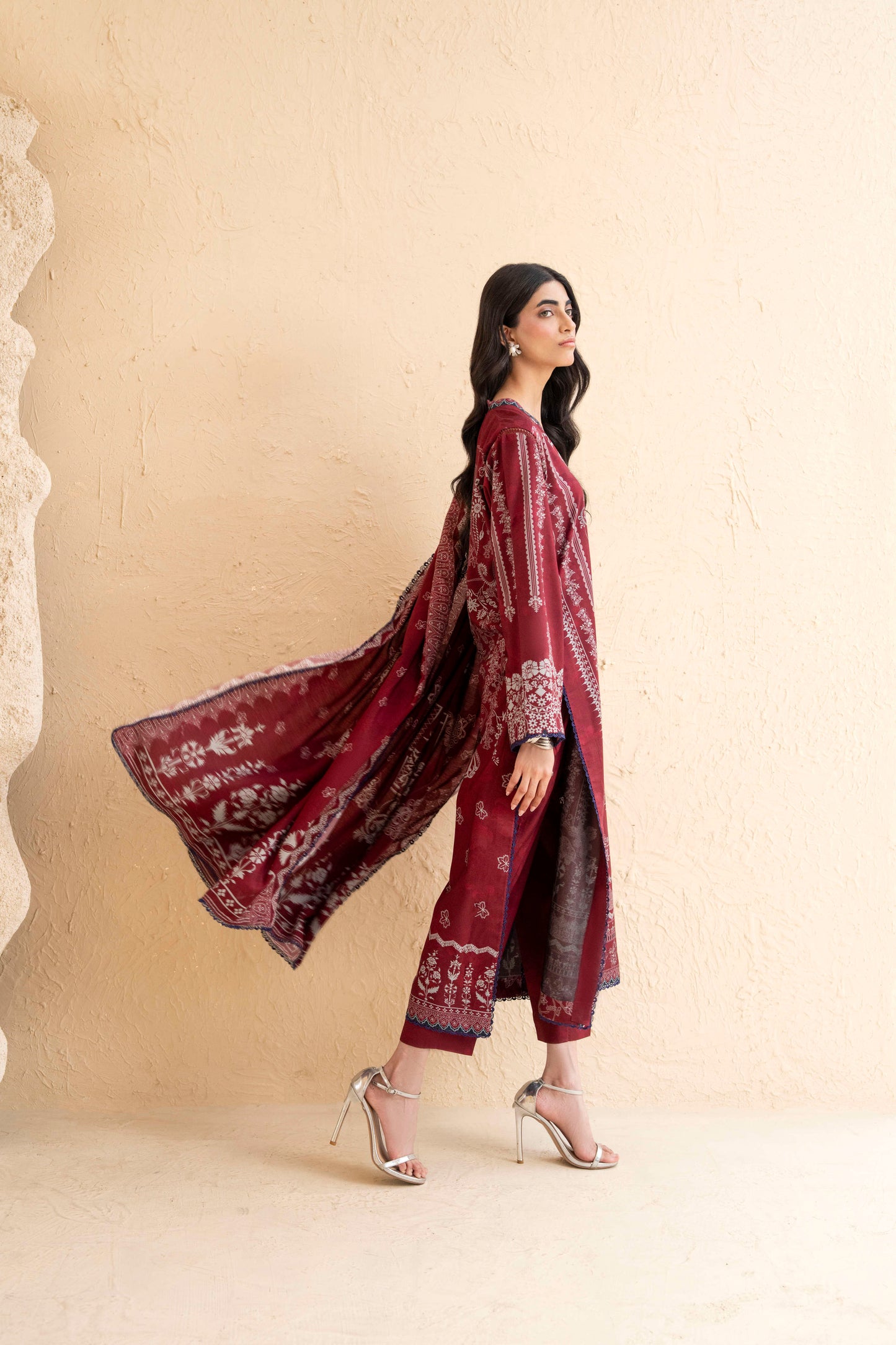 3Pc Firdous Silk Lumen Digital Printed Unstitched Suit Vol-0130