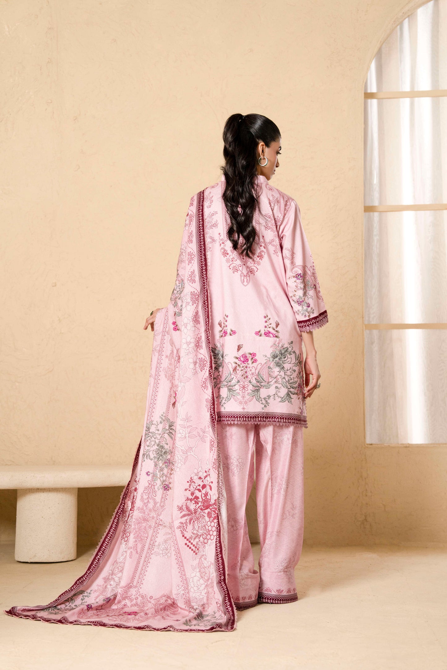 3Pc Firdous Silk Lumen Digital Printed Unstitched Suit Vol-0130