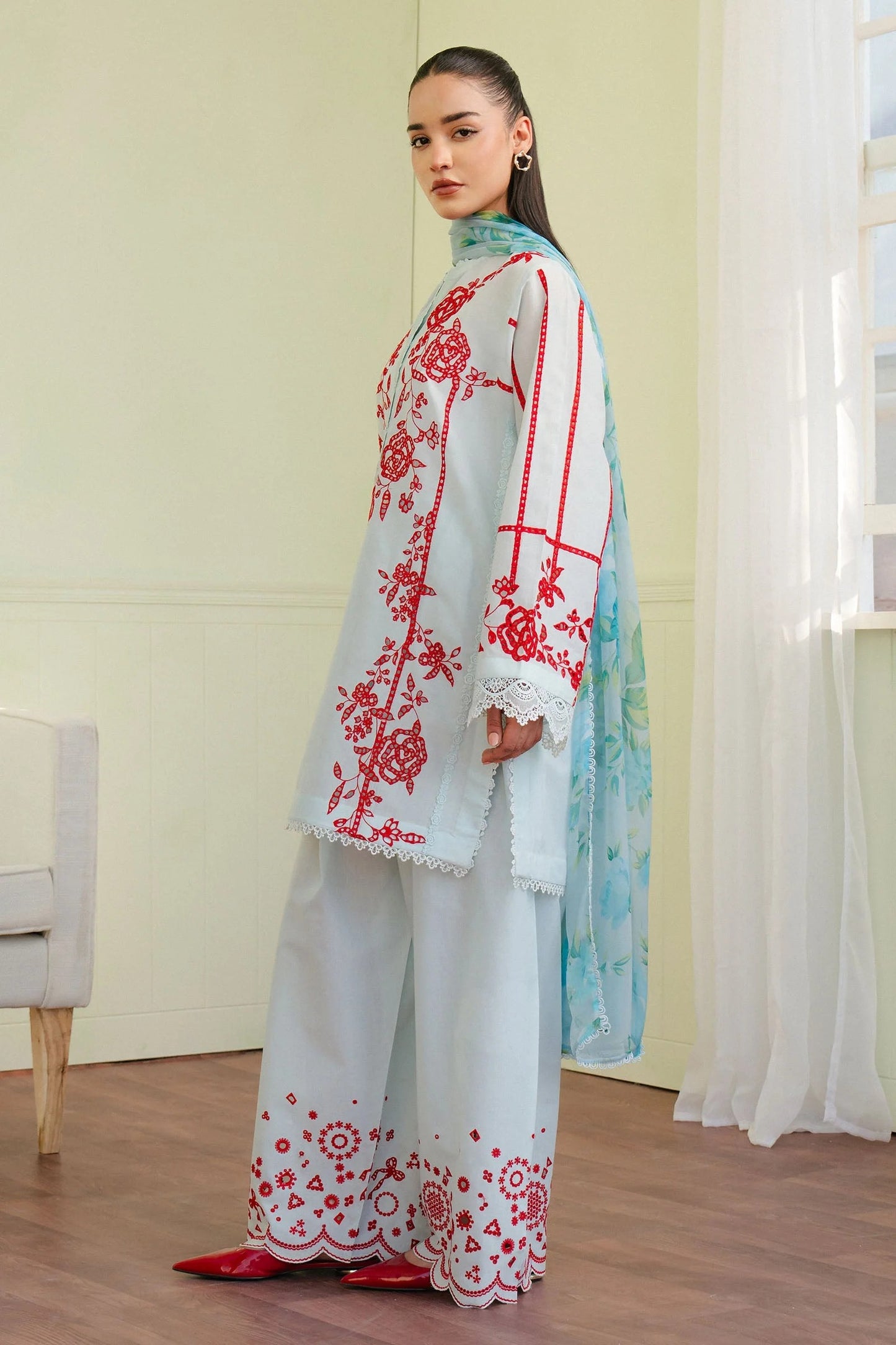 Ricamo 3 Piece Lawn Suit - Lucius