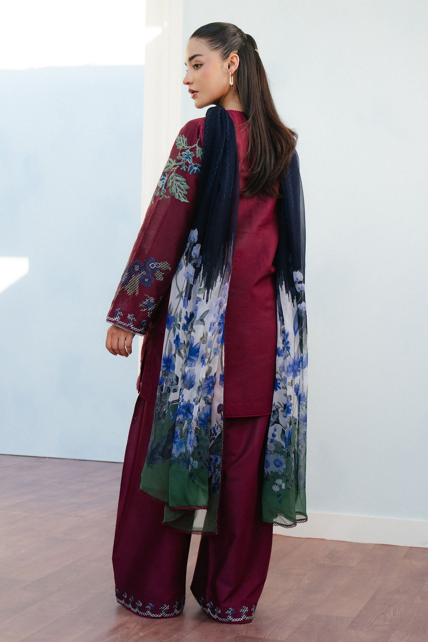 Ricamo 3 Piece Lawn Suit - Freya