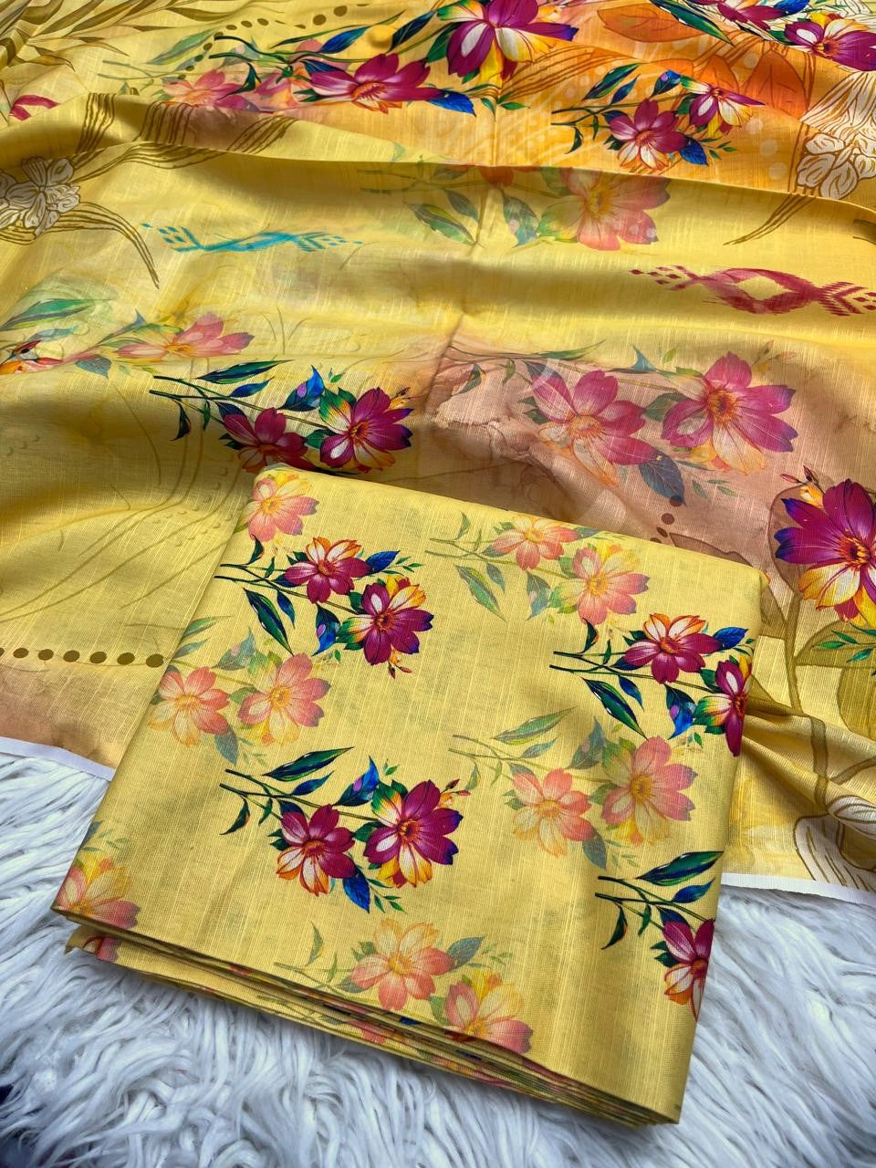 3Pc Slub Khaddar Unstitched Suit - 405