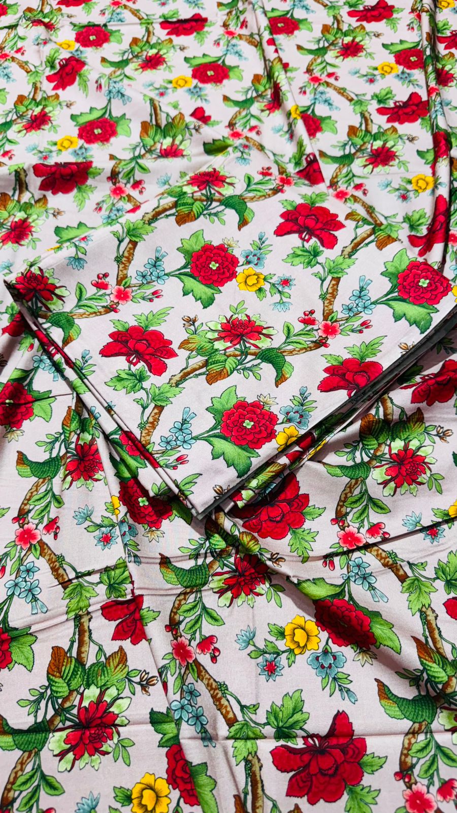 2 PC Linen Allover Unstitched Suit D-31912