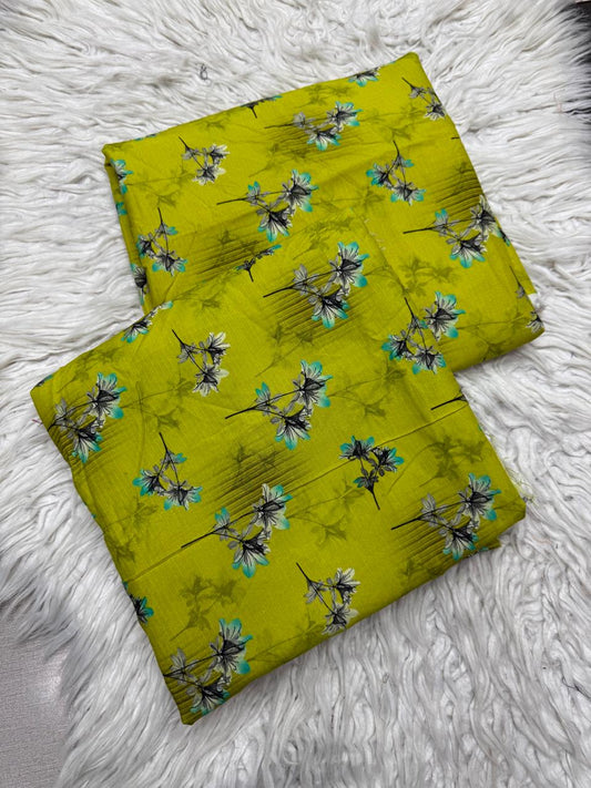 2Pc Bana Doria Linen Unstitched Suit - D#42067